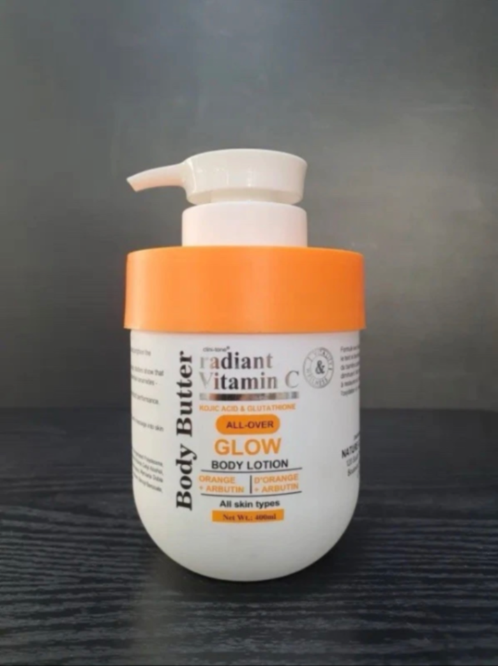 Clini-tone Radiant Vitamin C Body Butter Lotion 400ml (Kojic & Glutathione)