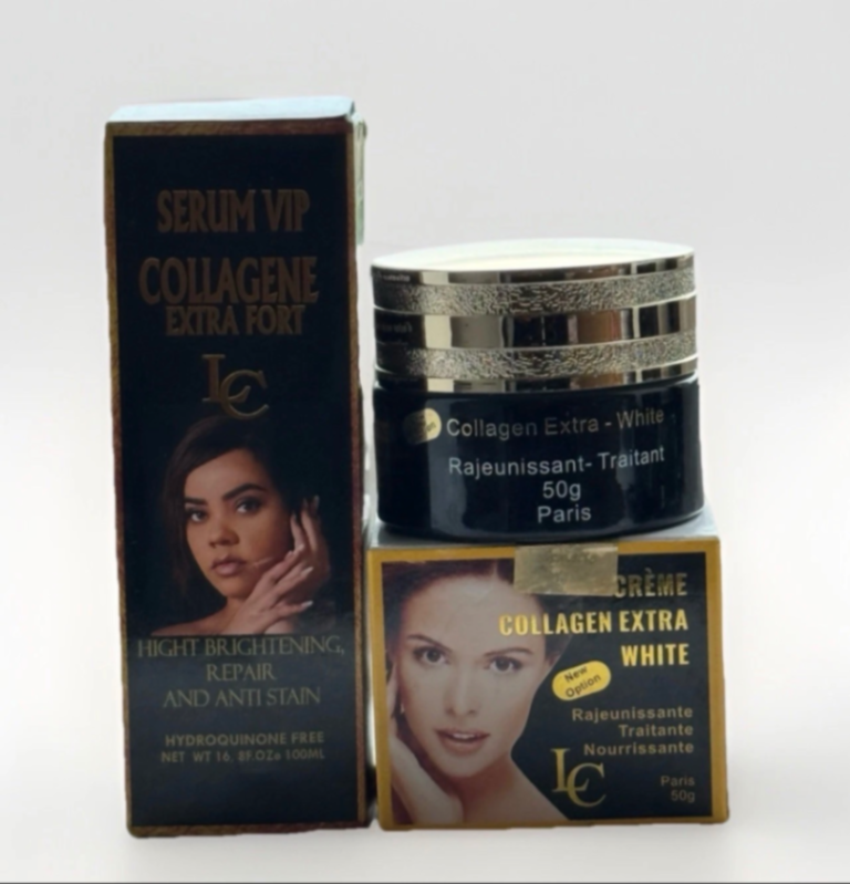 Lait Collagen Extra-Fort Vip Whitening Serum + Face Cream 50g - 2pcs Set
