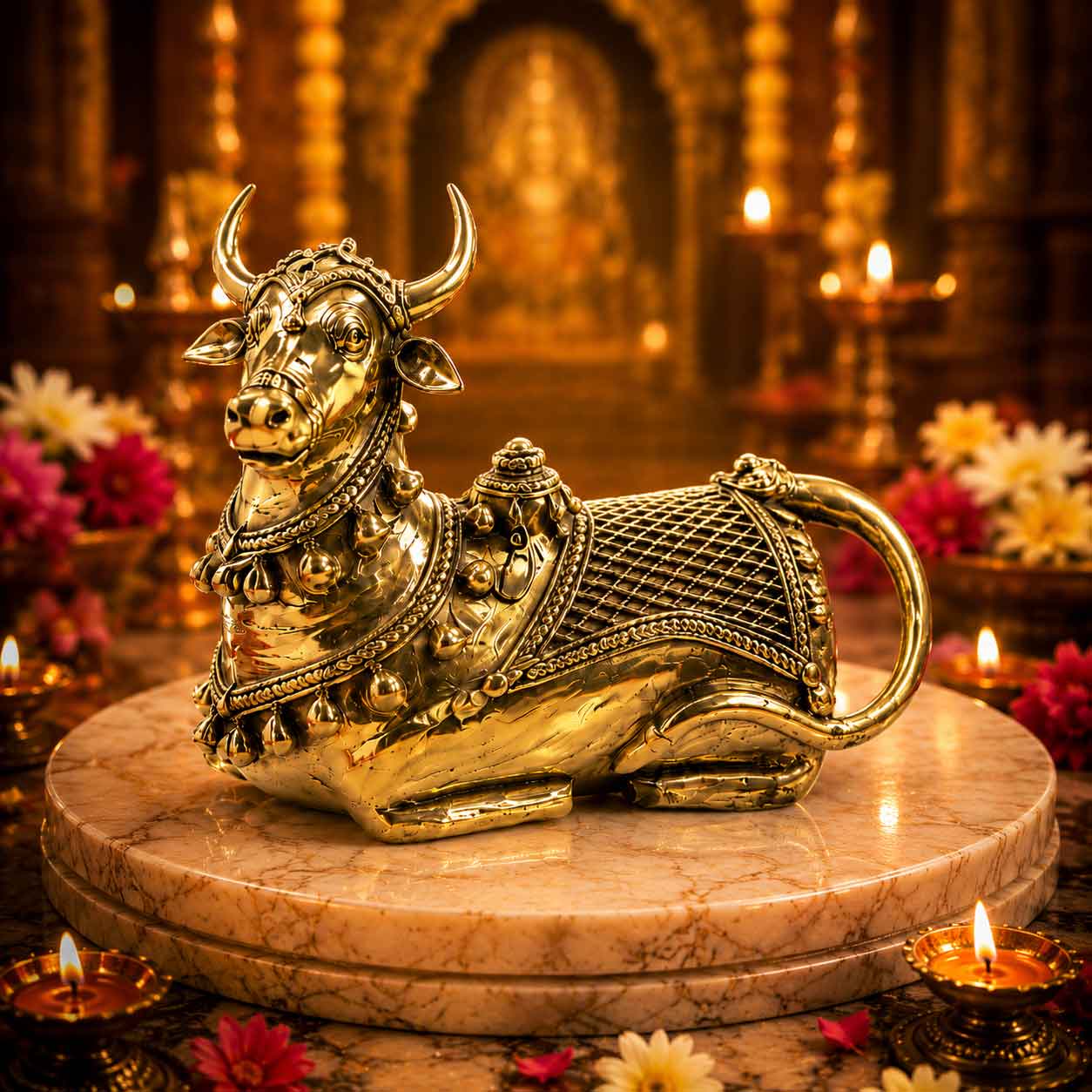 Brass Nandi Statue - Style No. BN-001 (2.182kg)