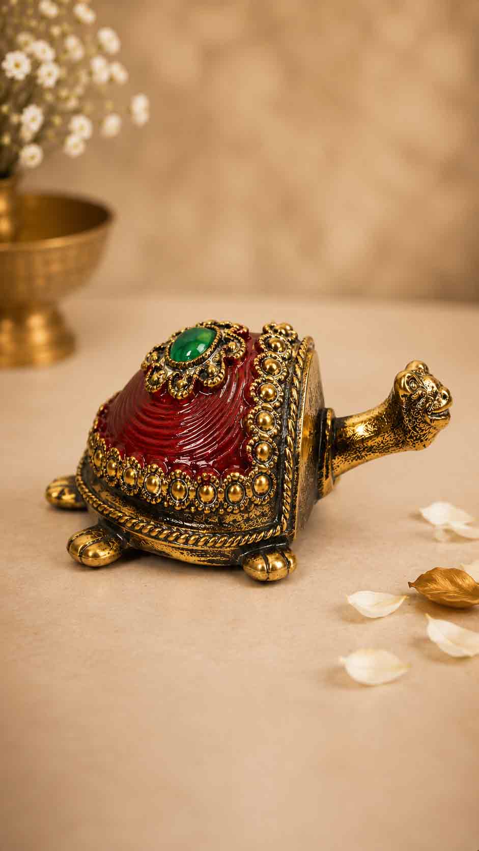 Antique Brass Turtle Decor
