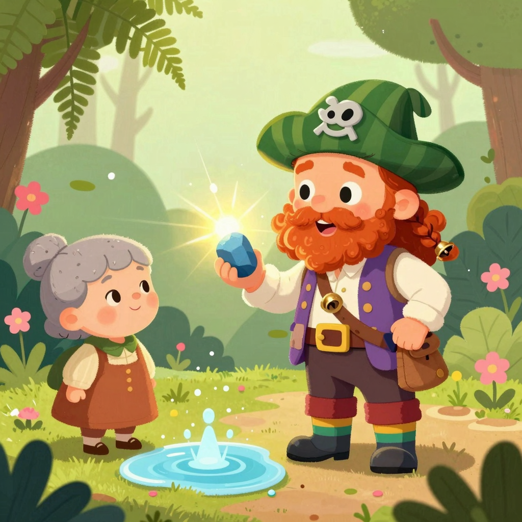 A Glittery Song in the Pebble Puddle