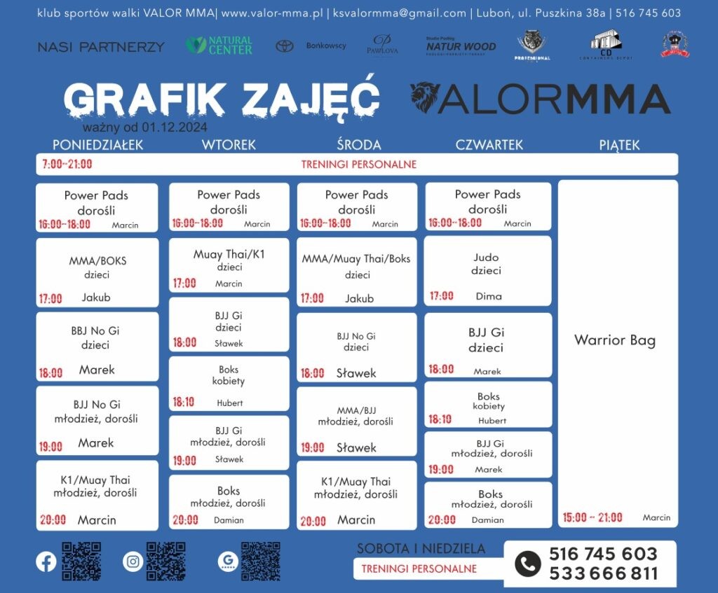 KLUB SPORTÓW WALKI VALOR MMA Luboń