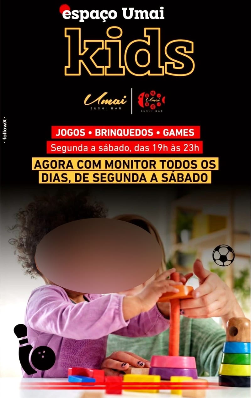 Área kids de Umai Sushi Bar