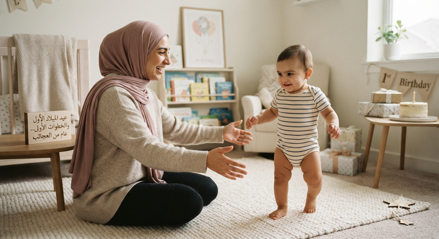 صورة غلاف مقال طبي عن: عيد الميلاد الأول والخطوات الأولى