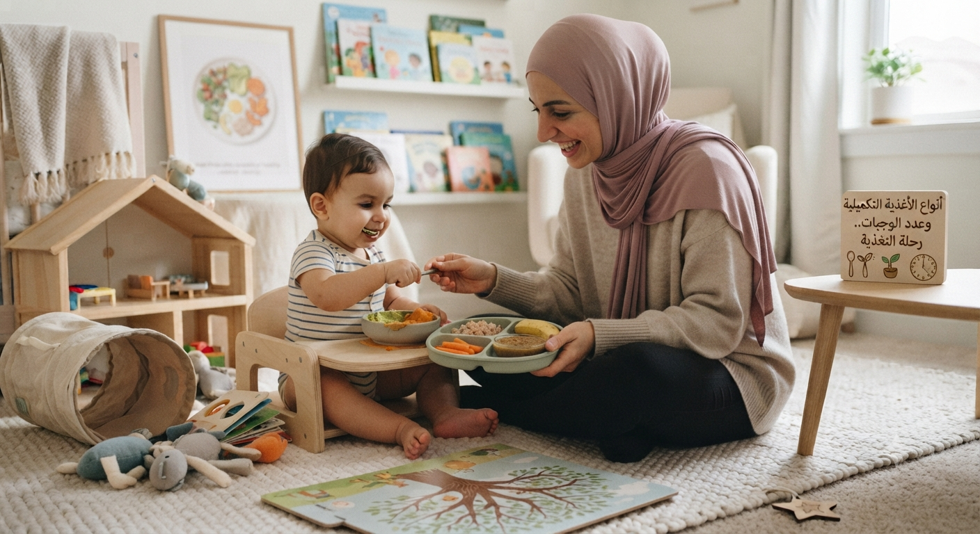 صورة غلاف مقال طبي عن: أنواع الأغذية التكميلية وعدد الوجبات