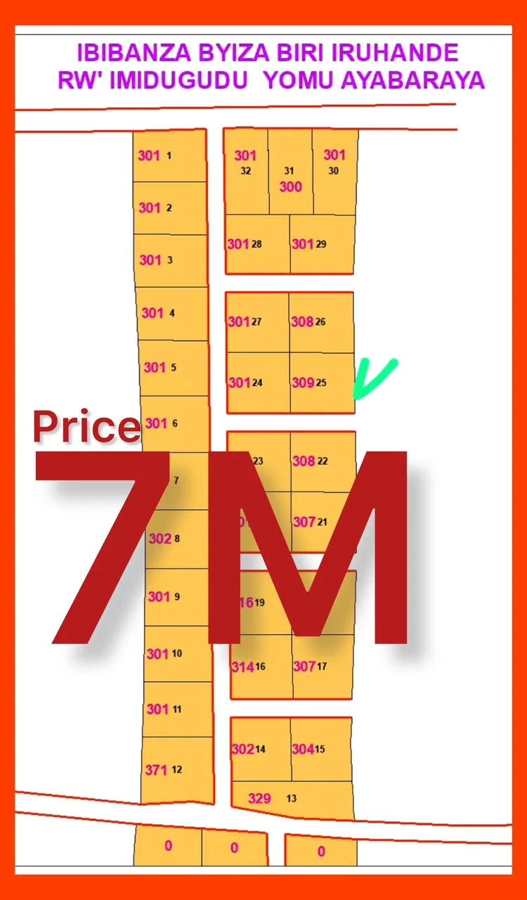 32-Plot Site in Masaka, Kicukiro — From RWF 7,000,000