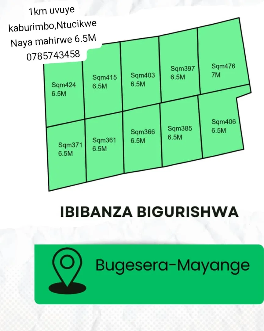 10-Plot Site in Mayange, Bugesera — From RWF 6,500,000
