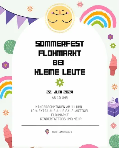 SOMMERFEST FLOHMARKT BEI KLEINE LEUTE