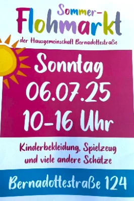 Sommer-Flohmarkt der Hausgemeinschaft Bernadottestraße