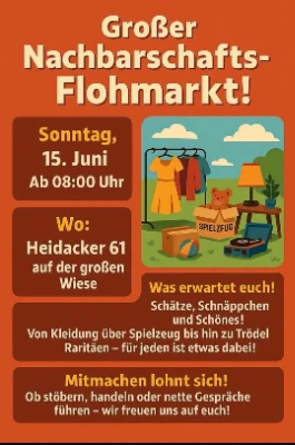 Großer Nachbarschafts-Flohmarkt in Heidacker