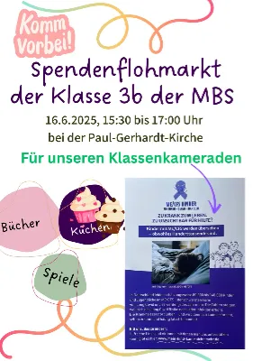 Spendenflohmarkt der Klasse 3b der MBS