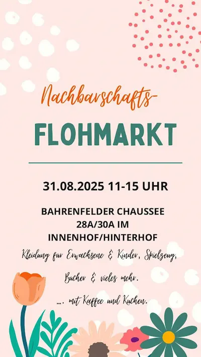Nachbarschafts-Flohmarkt in Bahrenfeld