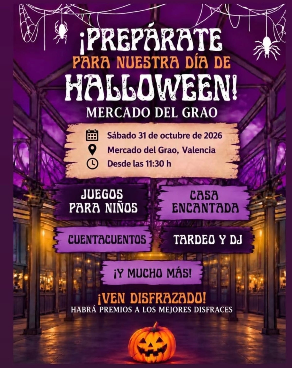 Día de Halloween en el Mercado del Grao