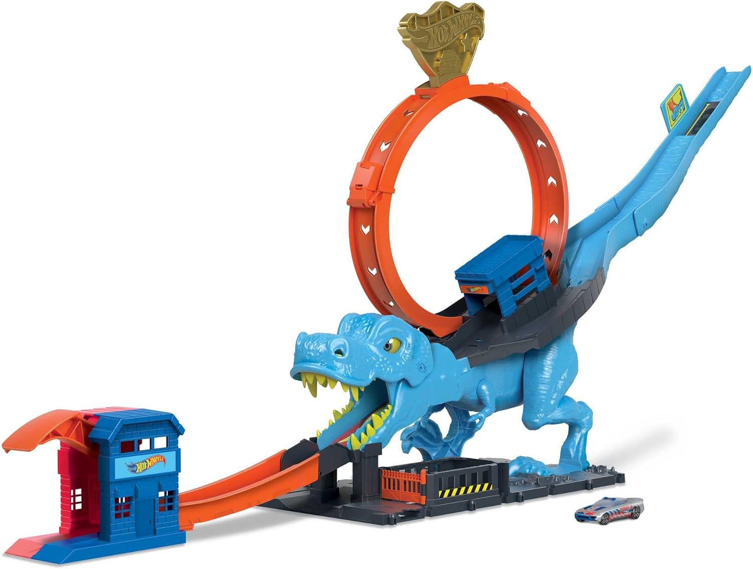 Hot Wheels City T-Rex Mordida Pista de Carreras