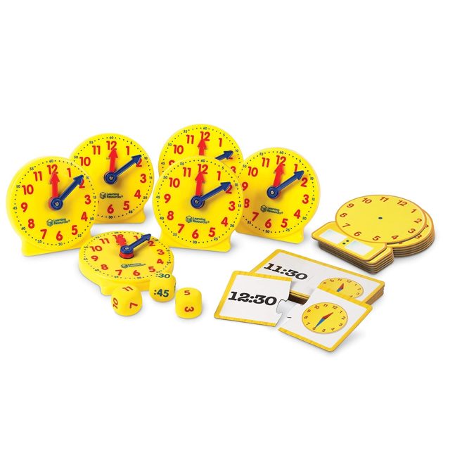 Learning Resources Mini relojes grandes (6 piezas)