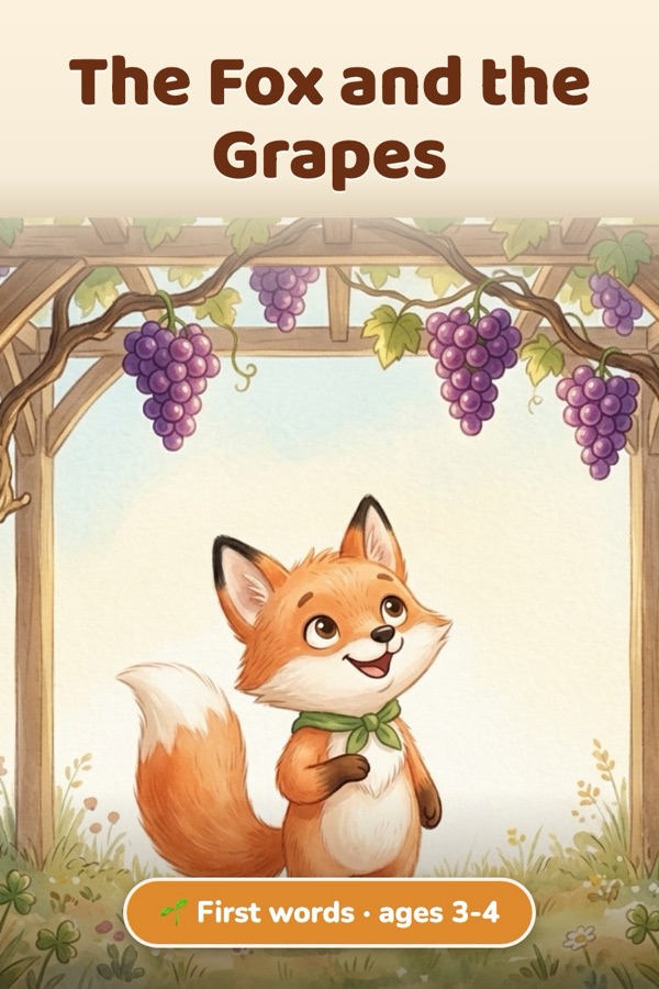 The Fox and the Grapes · First words (ages 3-4)