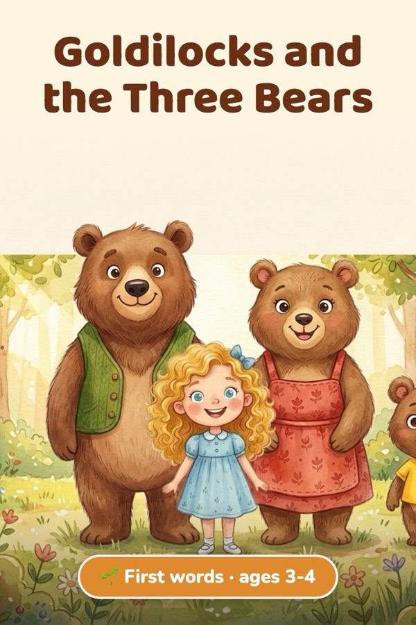 Goldilocks and the Three Bears · First words (ages 3-4)