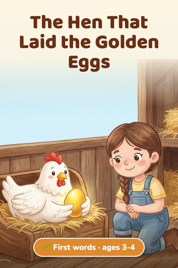 The Hen That Laid the Golden Eggs · First words (ages 3-4)