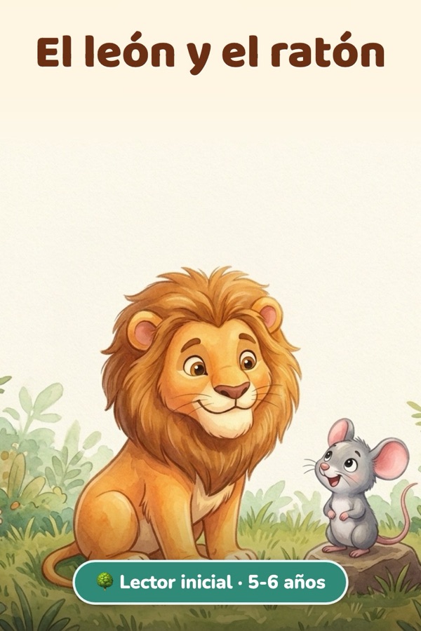 El león y el ratón · Lector inicial (5-6 años)