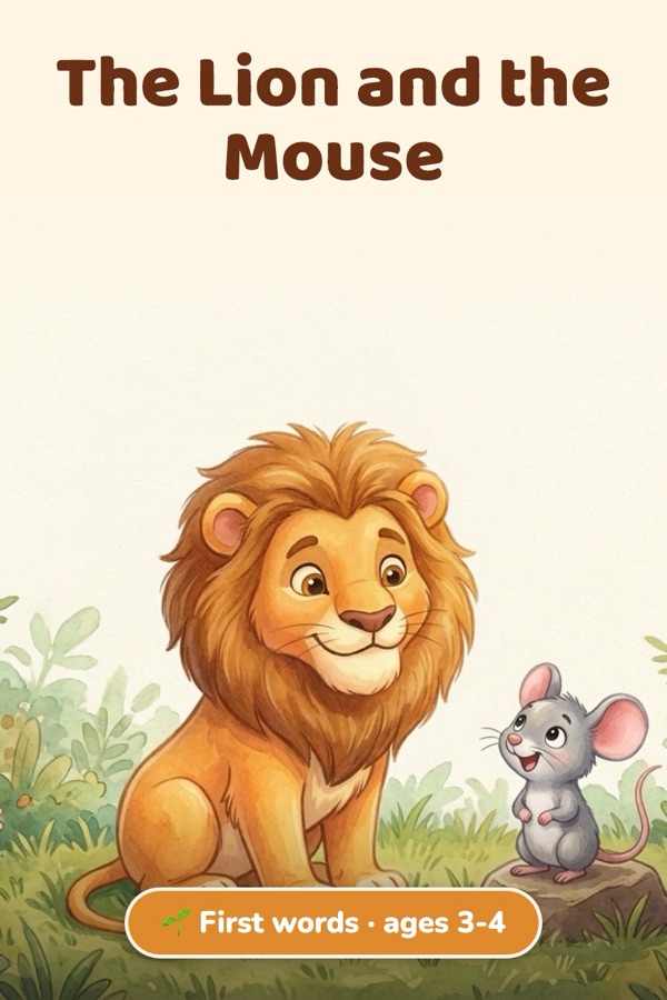 The Lion and the Mouse · First words (ages 3-4)