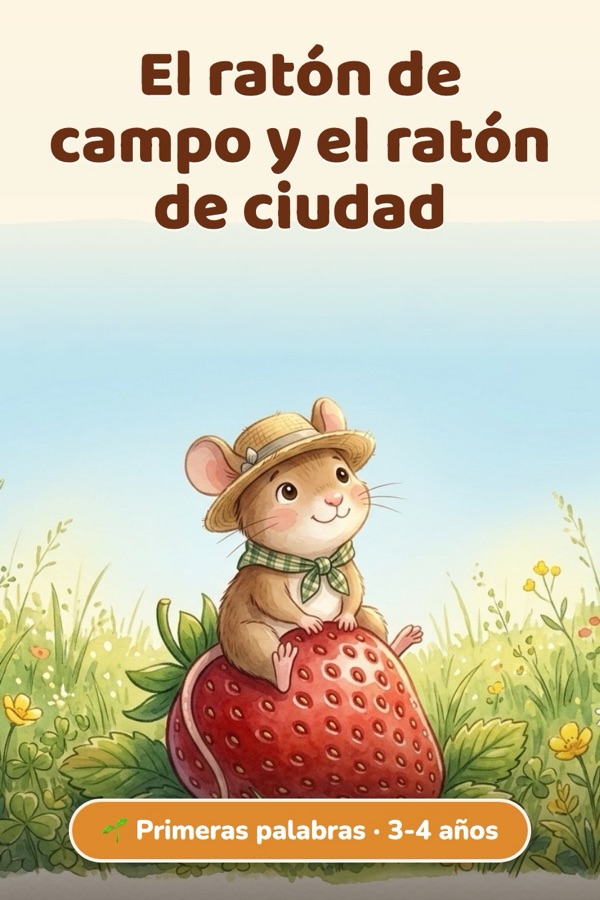 El ratón de campo y el ratón de ciudad · Primeras palabras (3-4 años)