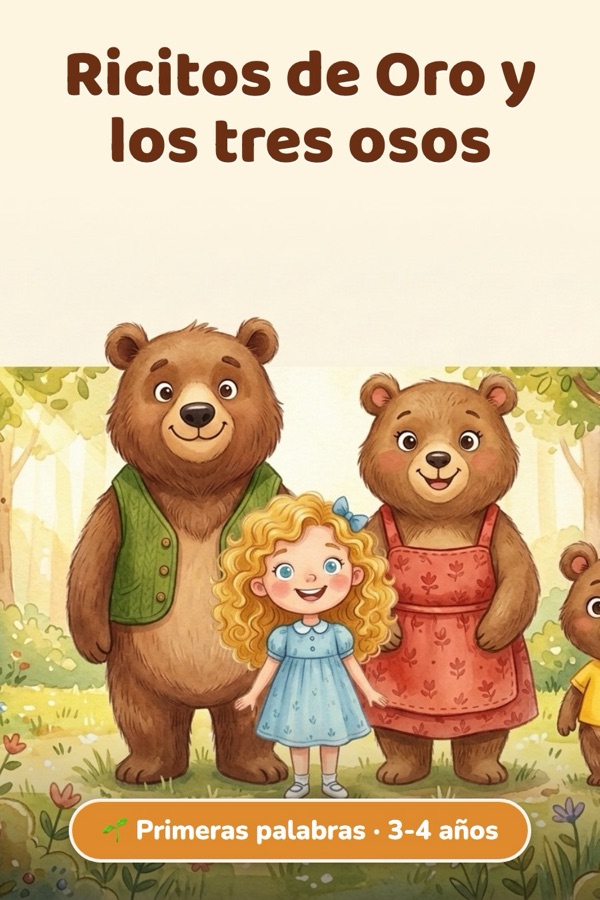 Ricitos de Oro y los tres osos · Primeras palabras (3-4 años)