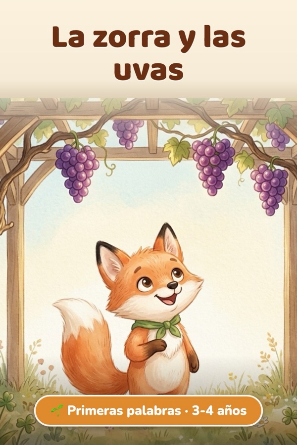 La zorra y las uvas · Primeras palabras (3-4 años)