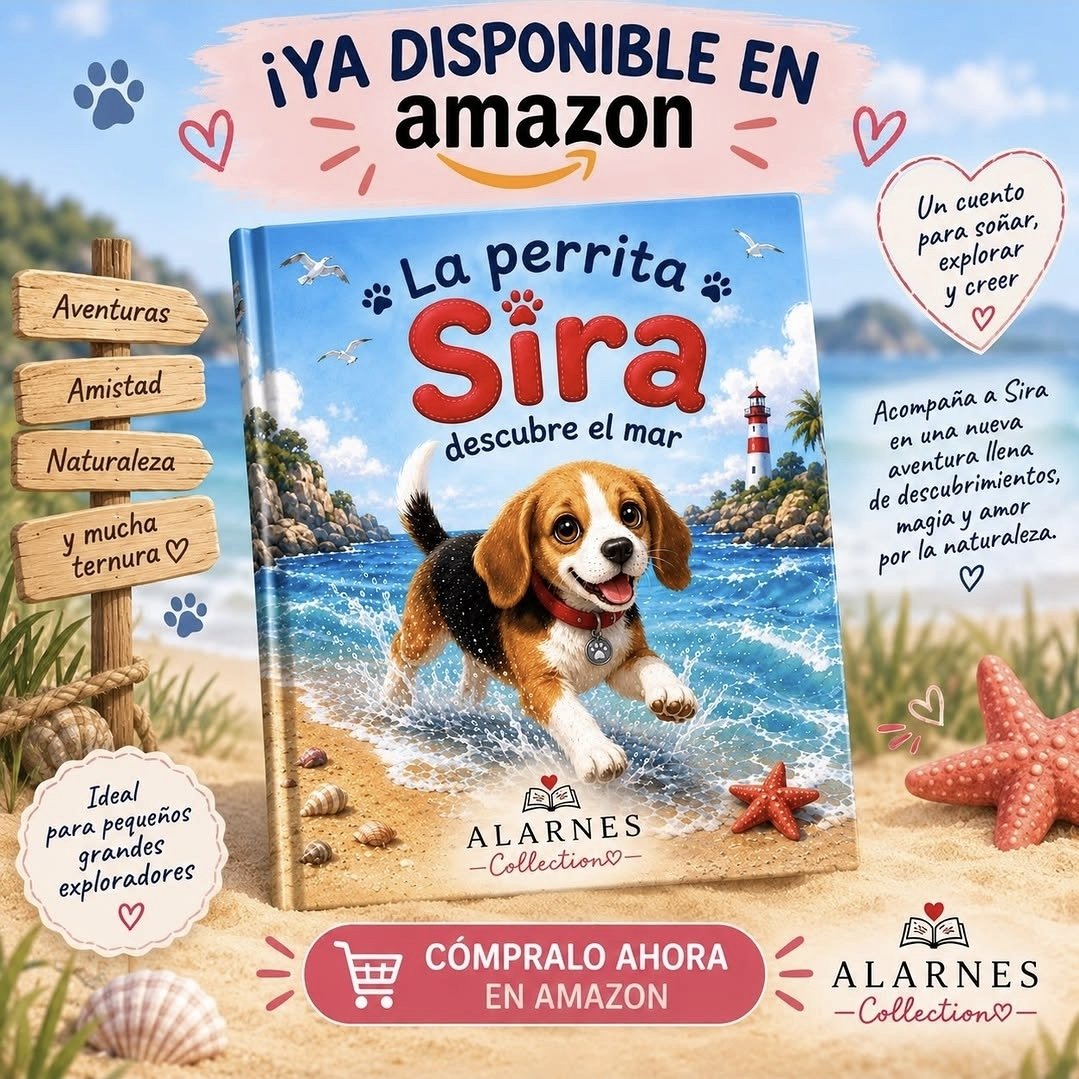 La perrita Sira descubre el mar