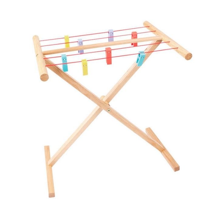 Tendedero de Madera con Ropa y Pinzas - Melissa & Doug