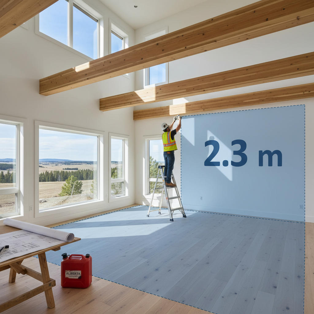 Minimum Clear Ceiling Height Standards for Habitable Rooms in Alberta: Navigating NBC(AE) 9.5.3.1.(1) and the 2.3m Rule