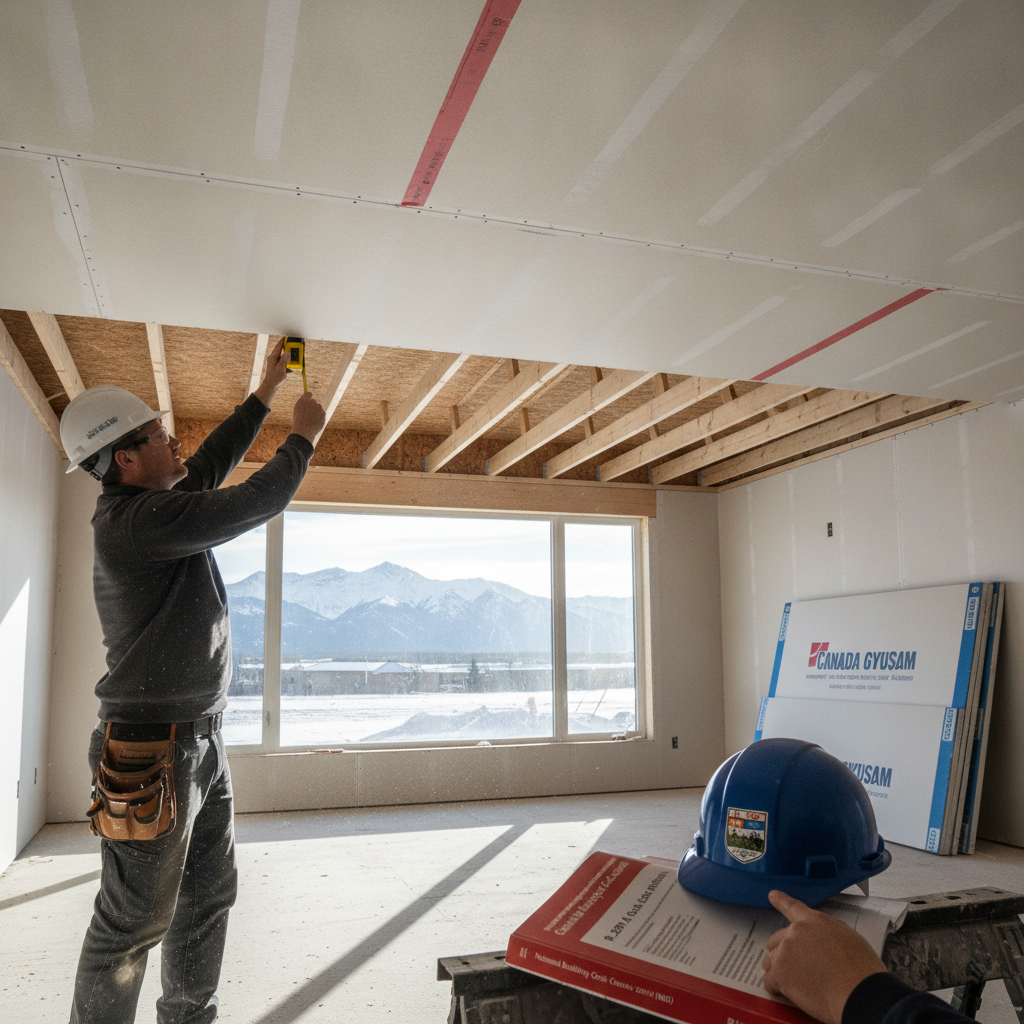 Minimum Required Thickness for Gypsum Board Ceilings Under NBC 9.29.4.1.(1) in Alberta Residential Construction