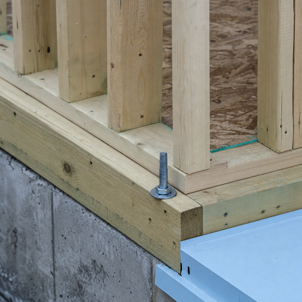 Precise Anchor Bolt Placement at Sill Plate…
