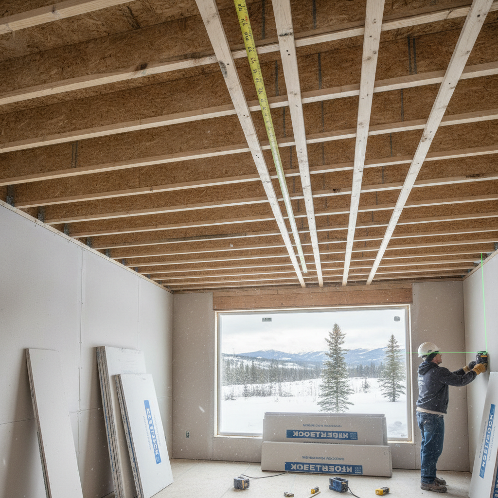 Maximum Allowable Spacing for Furring Strips Supporting Gypsum Board Ceilings in Alberta Multifamily Construction