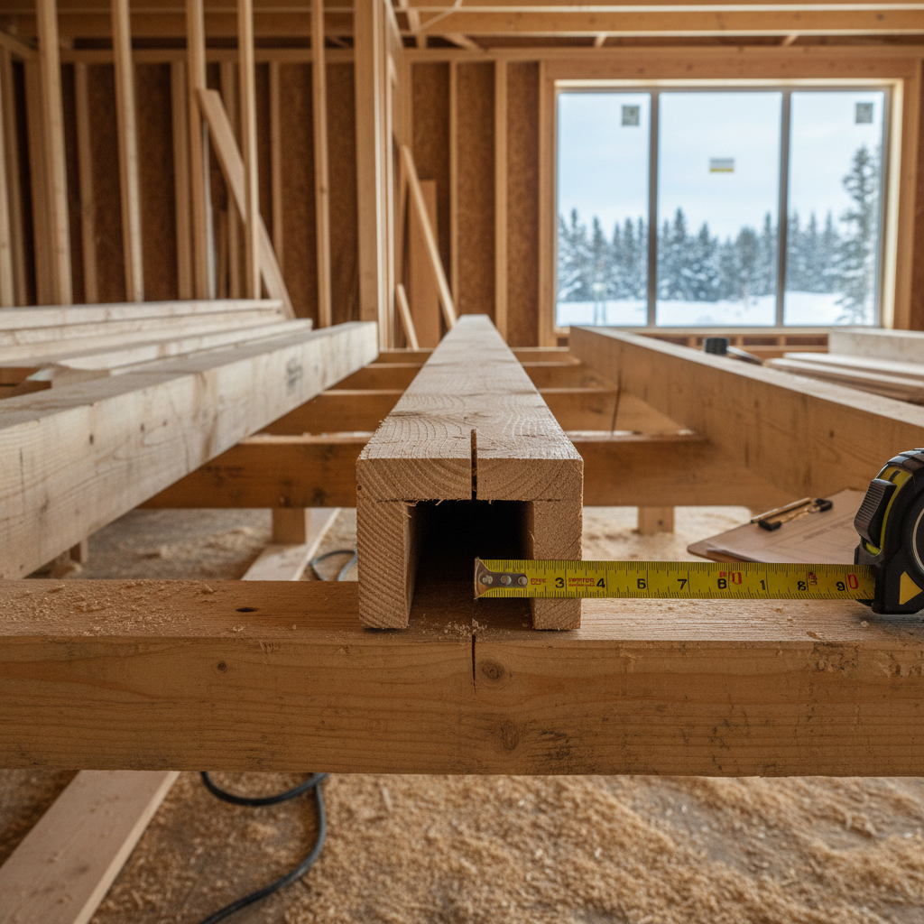 Maximum Allowable Notch Depth and Location for Floor Joists Under NBC 9.23.5.1.(1) in Alberta