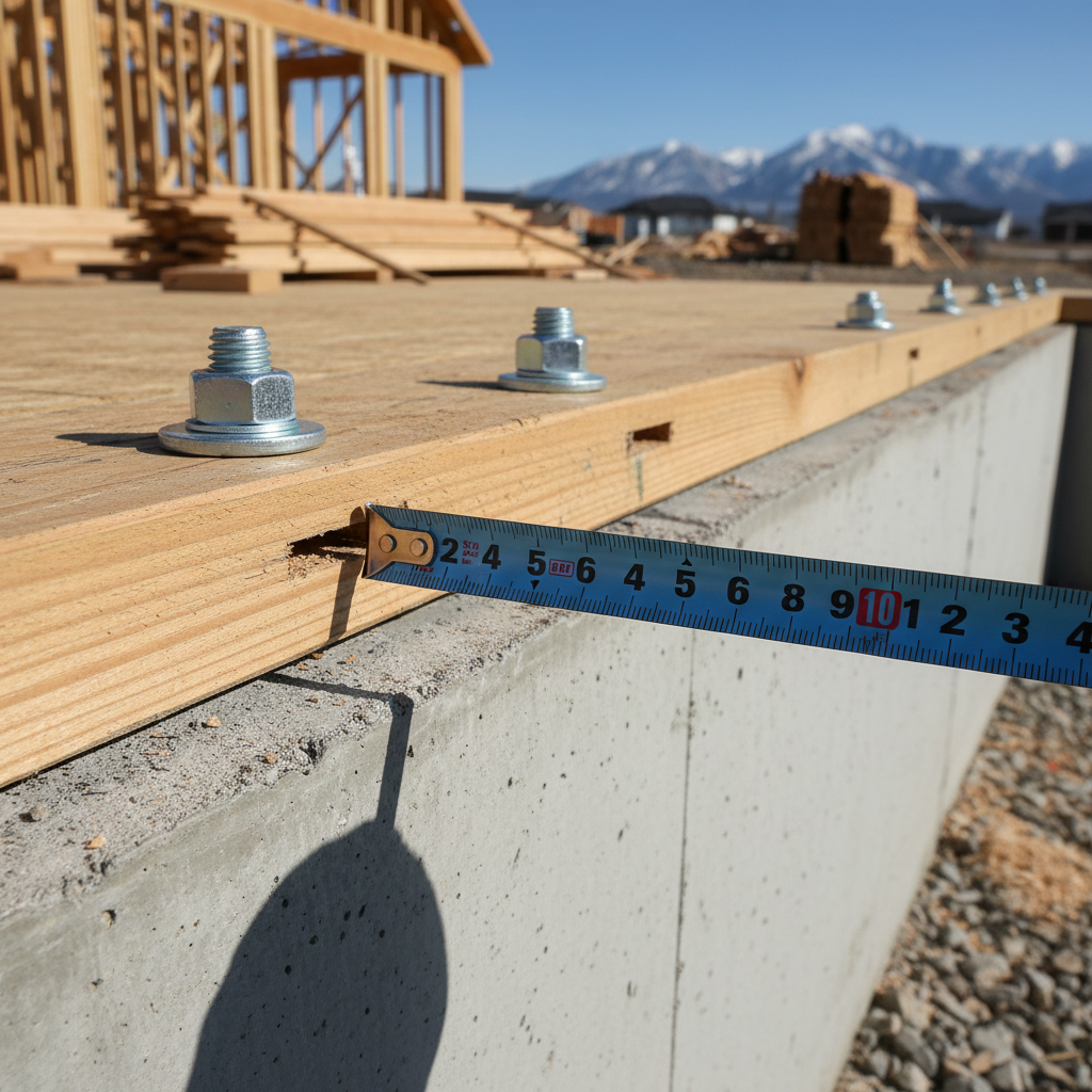Maximum Spacing for Anchor Bolts in Residential Wood Frame Walls Under NBC 9.23.6.1.(1) in Alberta