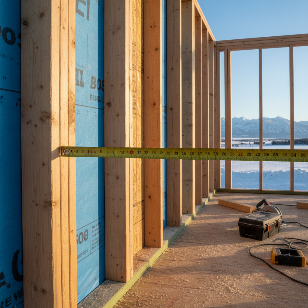 Maximum Stud Spacing for Exterior and Loadbearing Walls Under NBC 9.23.7.2.(1) in Alberta Multifamily Construction