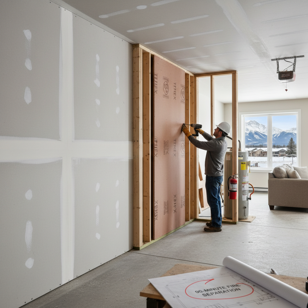 Minimum Fire-Resistance Ratings for Garage-Living Separations in Alberta Multifamily Construction