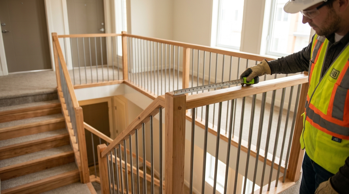 Minimum Required Height for Guards on Stairs and Landings in Alberta Residential Projects