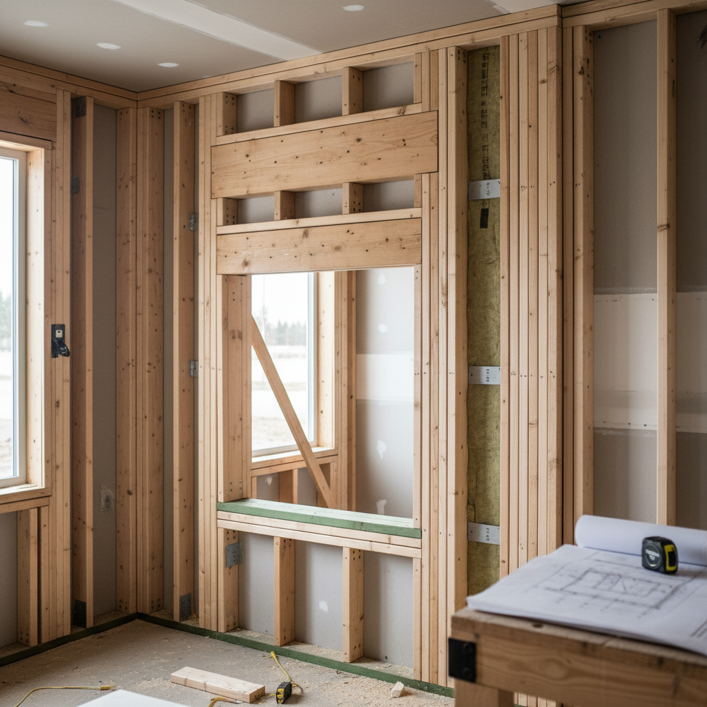 Minimum Header and Lintel Sizes for Openings in Loadbearing Walls Under NBC 9.23.10.1.(1) in Alberta