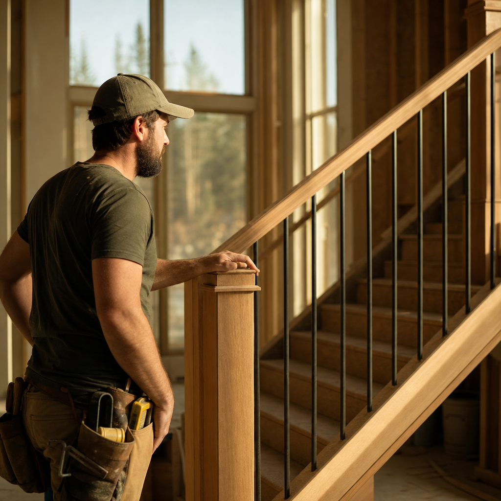 Minimum Height for Residential Stair Guards vs Landing Guards in Alberta (NBC 9.8.8.2.)