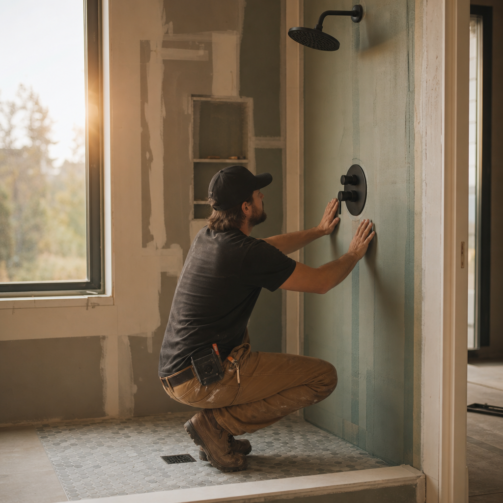 Minimum Waterproof Finish Heights for Residential Showers Under NBC(AE) 2023