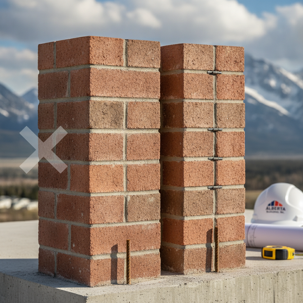 Minimum Thickness Requirements for Masonry Chimney Walls Under NBC 9.21.3.1.(1) and (2) in Alberta Residential Construction