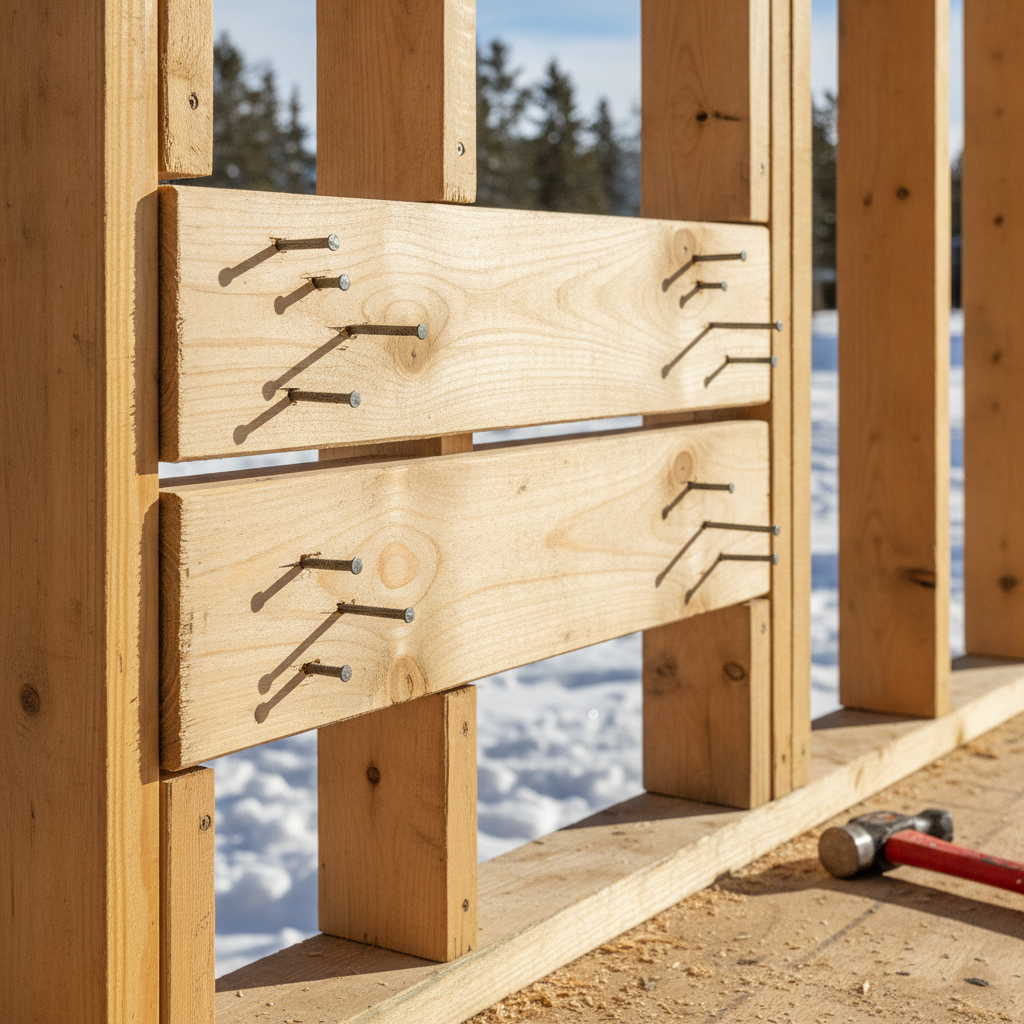 Minimum Nail Count for Blocking in Loadbearing Wood-Frame Walls: Alberta NBC 2023 Insights