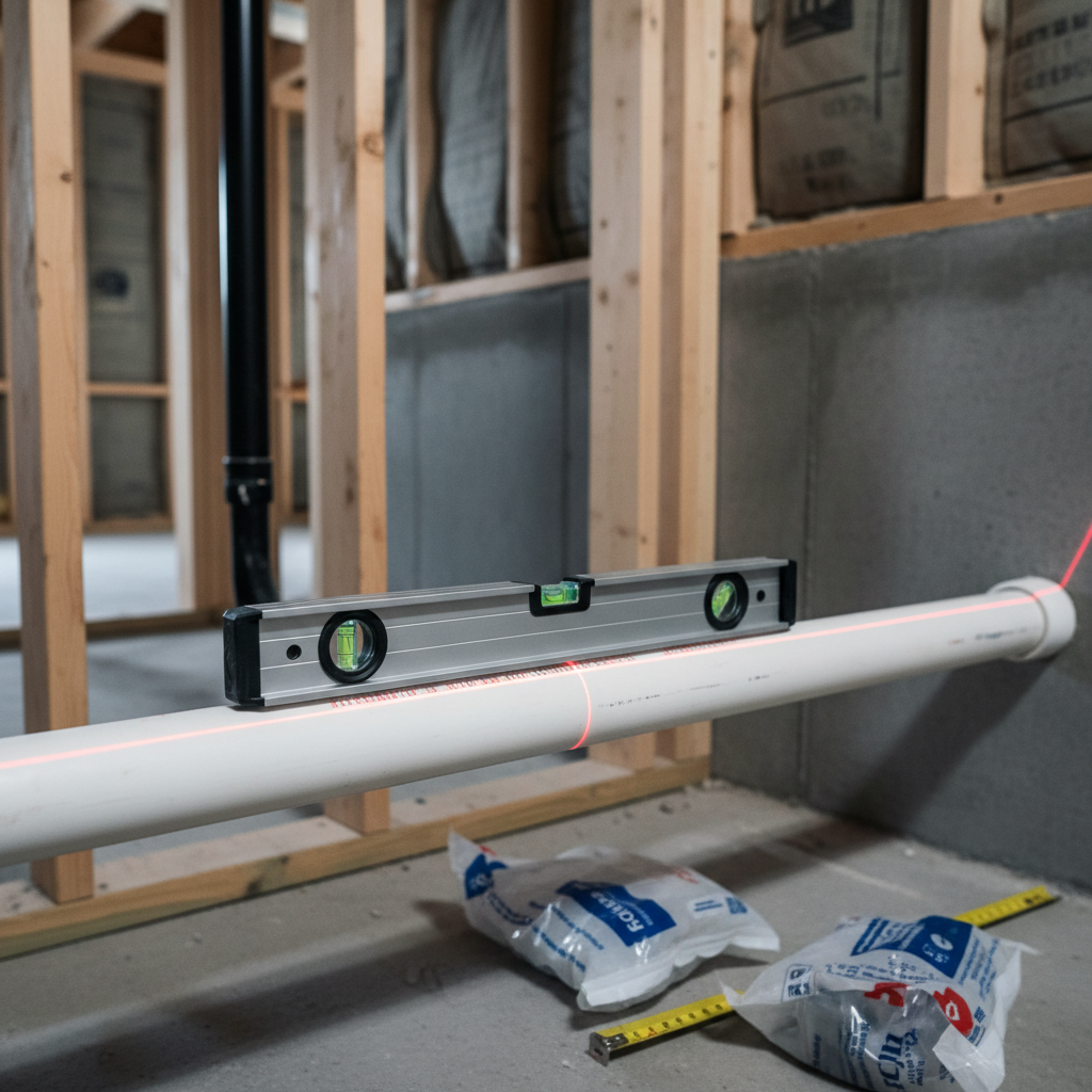 Minimum Slope Requirements for Horizontal Drainage Pipes Under NBC 9.31.4.3.(1) in Alberta Multifamily Residential Construction
