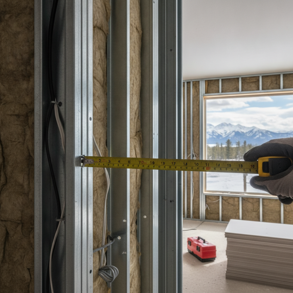 Minimum Depth for Steel Studs in Residential Walls Under NBC(AE) 2023 Article 9.23.12.2.(2)