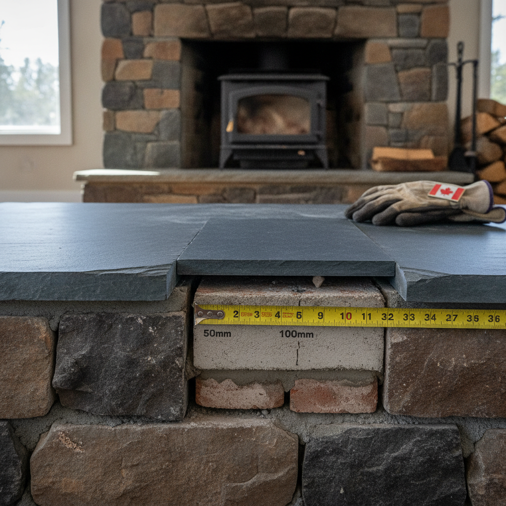 Minimum Thickness Requirements for Residential Fireplace Hearths Under NBC 9.22.4.1 in Alberta
