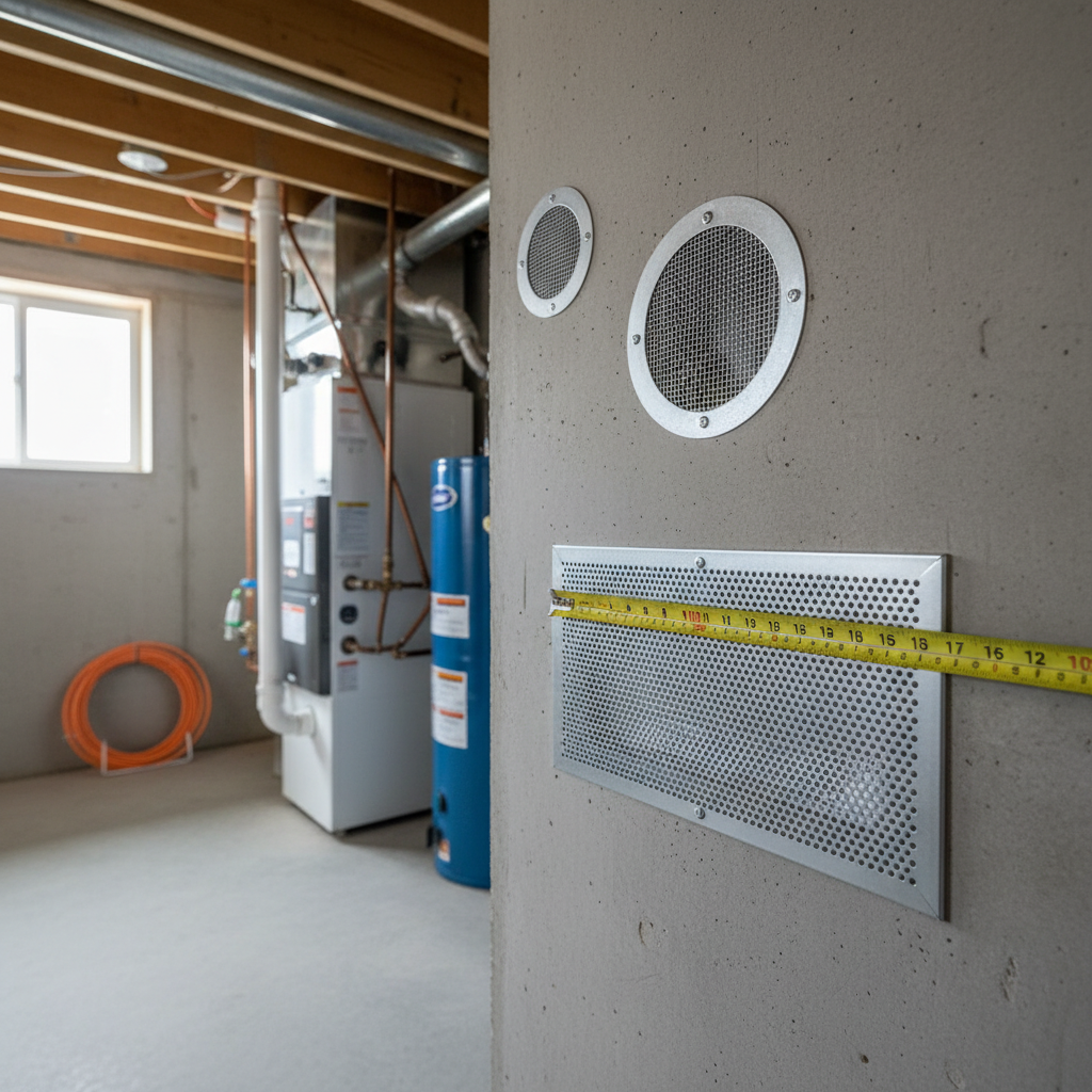 Minimum Unobstructed Combustion Air Openings for Fuel-Burning Appliances in Alberta Residential Construction