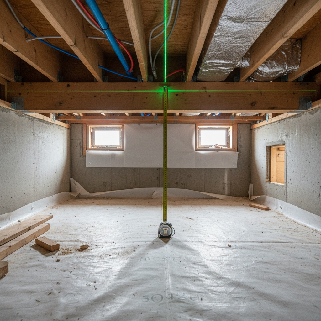 Minimum Clear Height Requirements for Residential Crawl Spaces in Alberta Under NBC 9.18.2.1.