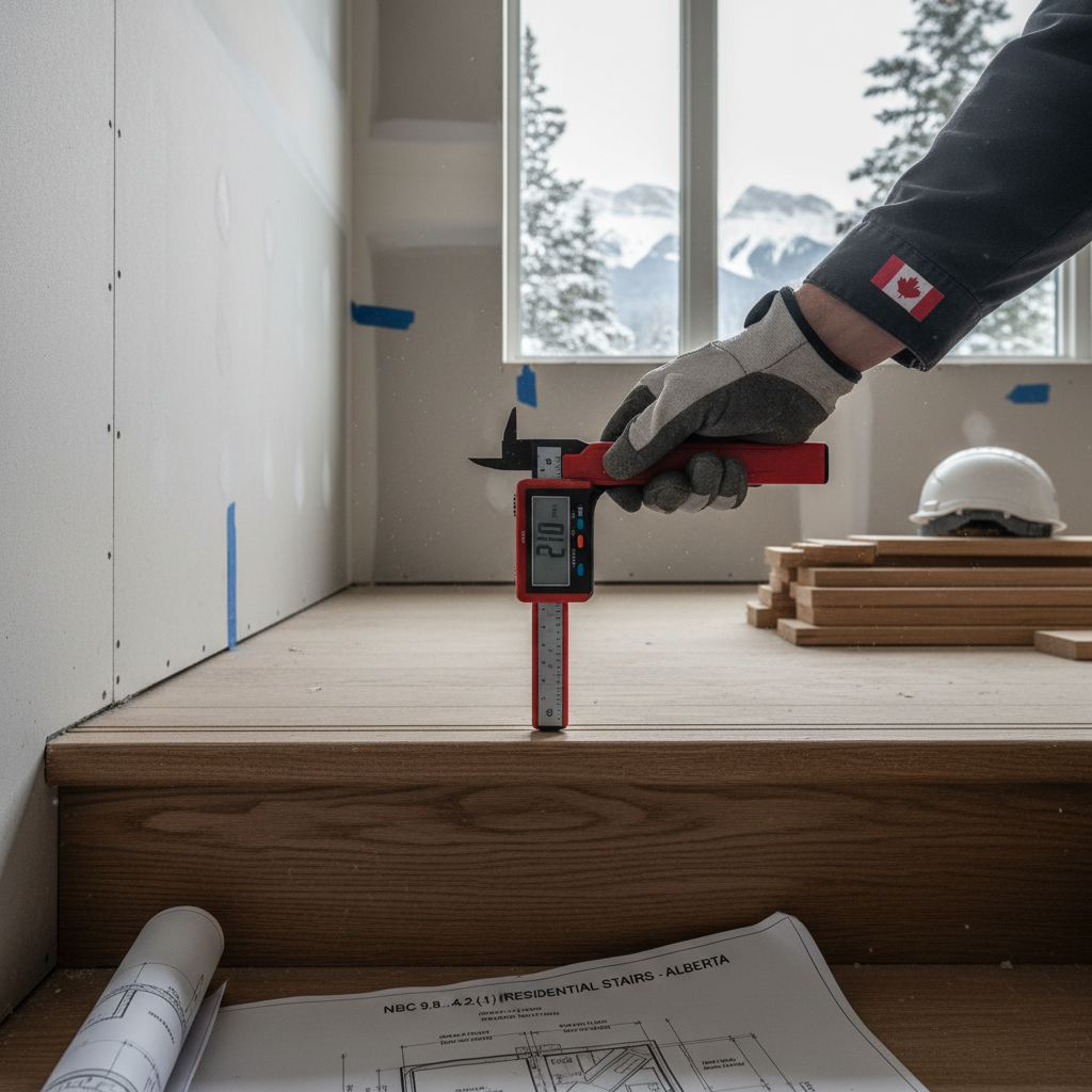 Inside the Minimum Interior Stair Tread Depth Under NBC 9.8.4.2.(1) in Alberta
