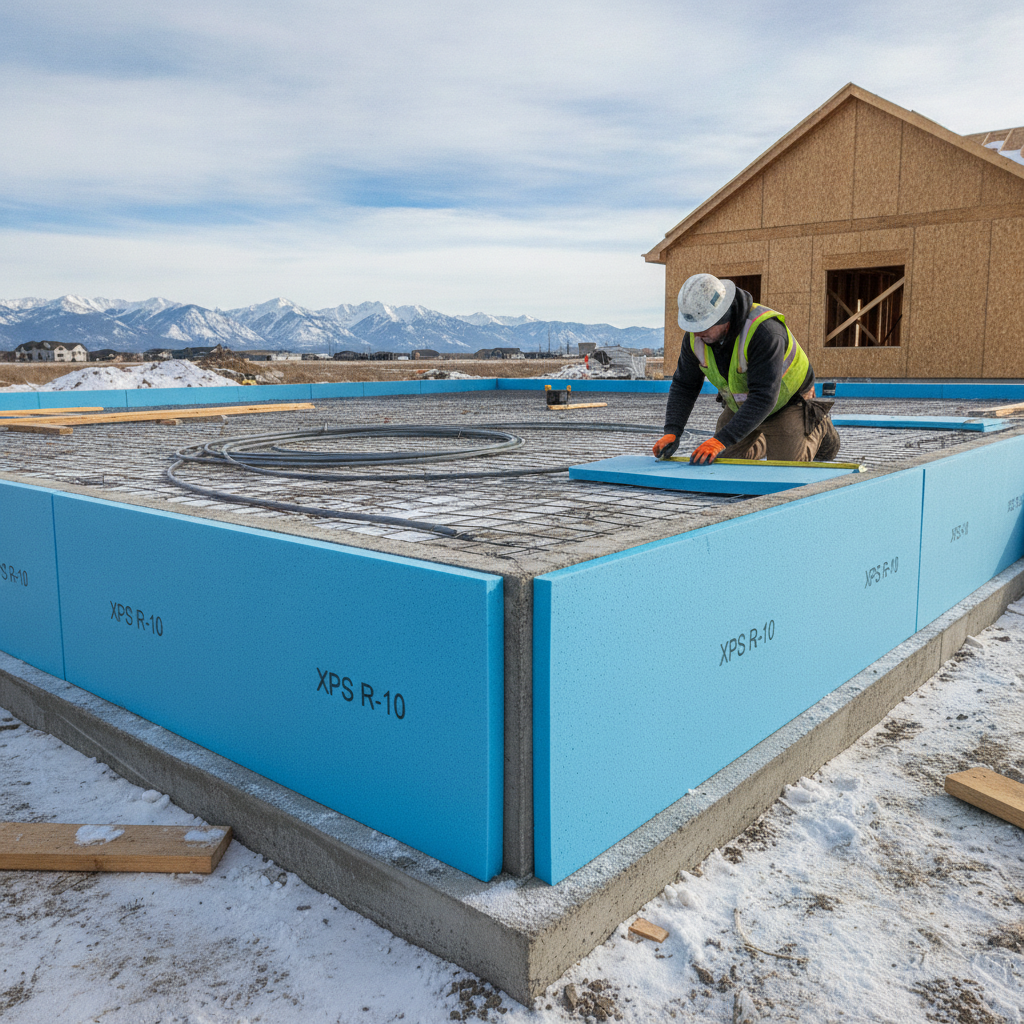 Minimum Required R-Value for Edge Insulation of Heated Slabs-on-Ground Under NBC 9.36.2.14.(2) in Alberta